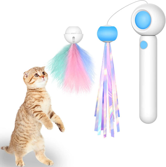Retractable Cat Wand with Laser