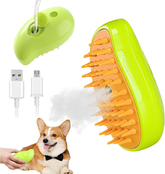 3-in-1 Pet Grooming Steam Brush