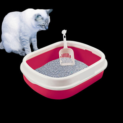 Spacious Cat Litter Tray with Cover & Scoop