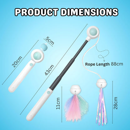 Retractable Cat Wand with Laser