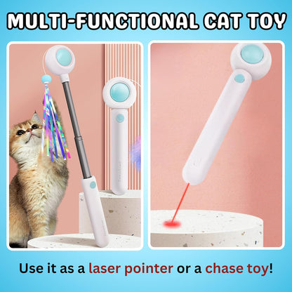 Retractable Cat Wand with Laser