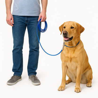 Durable 15ft Dog Tie-Out Cable (Blue)
