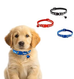 Adjustable Nylon Dog Collar with Bell – Stylish