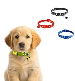 Adjustable Nylon Dog Collar with Bell – Stylish