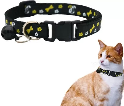 Adjustable Nylon Dog Collar with Bell – Stylish